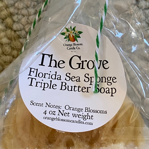 Orange Blossom Candle Co. I Florida Sea Sponge Triple Butter Soap I The Grove - Picture 5 of 13